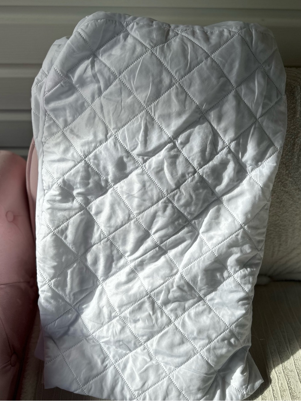 White Quilted Full Mattress Cover Protector - Lightweight Comfort